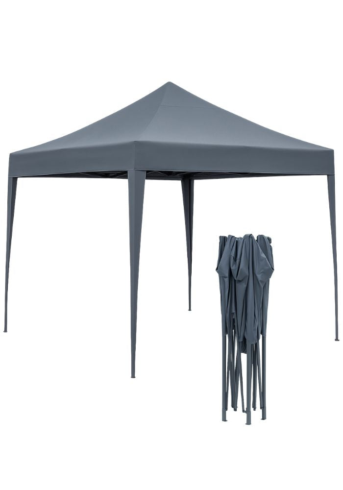 Easy up Festival Camping Partytent - 3x3m - Grijs - Festivales