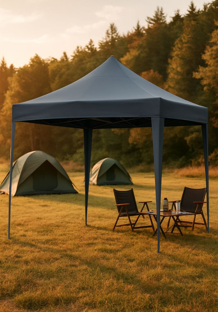 Easy up Festival Camping Partytent - 3x3m - Grijs - Festivales