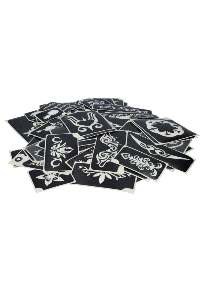 Big Festival XXL Glitter Tattoo Stencils 100pcs - Festivales