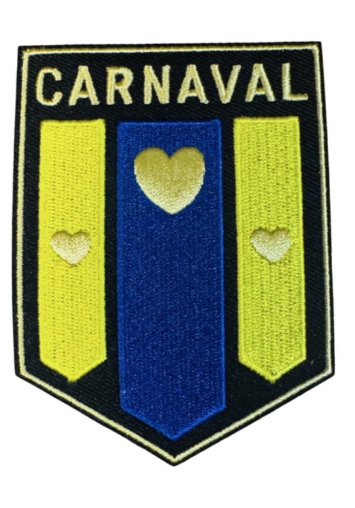 Schild Met Hartjes - Blauw/Geel Embleem - Festivales