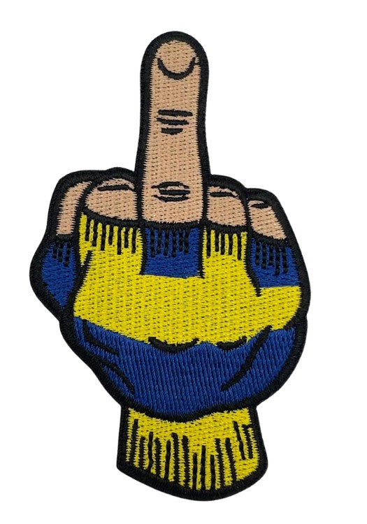 Middelvinger - Blauw/Geel Embleem - Festivales