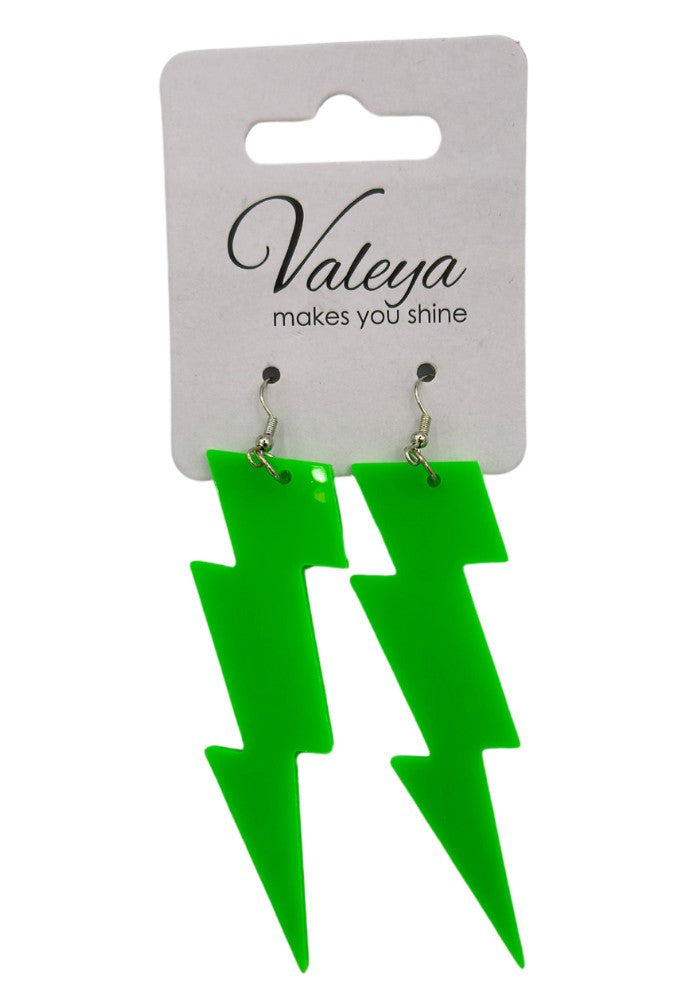 Oorbellen Bliksem Neon Groen - Festivales