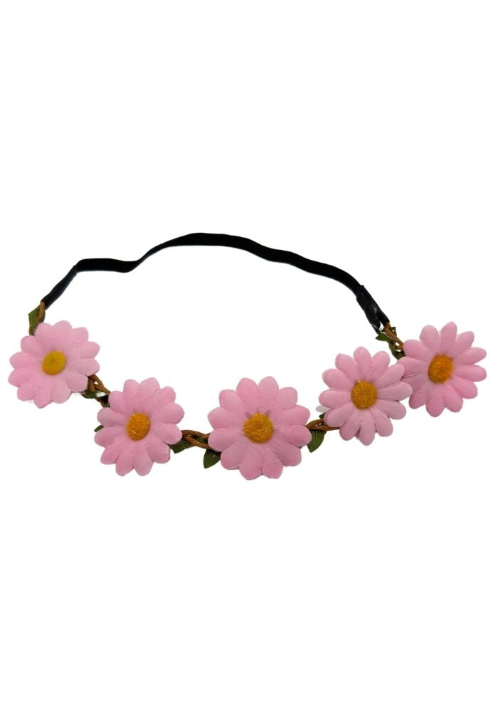 Haarbandje Bloemen Roze - Festivales