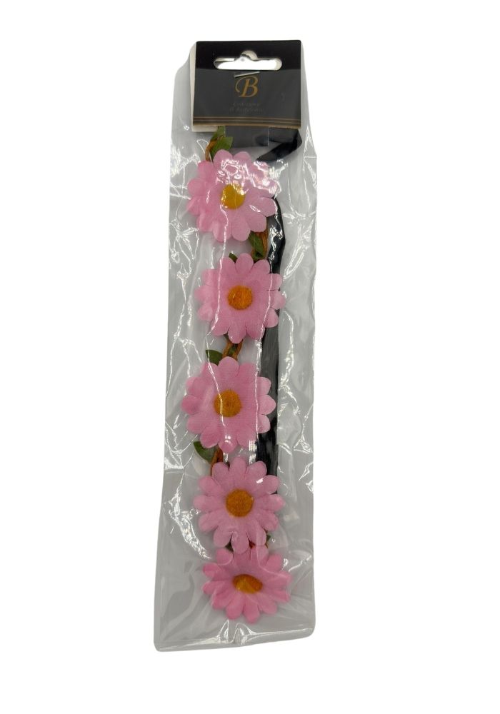 Haarbandje Bloemen Roze - Festivales