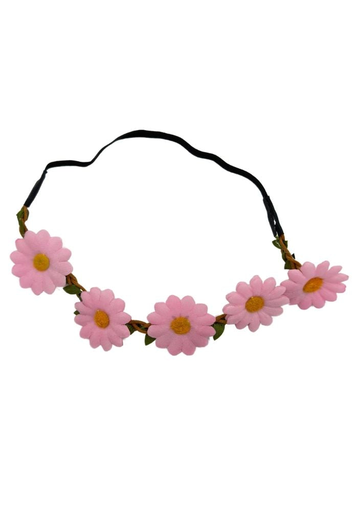 Haarbandje Bloemen Roze - Festivales