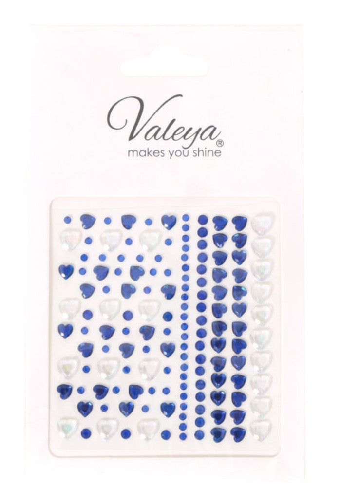 Face Jewels Blauw/Wit Mix - Festivales