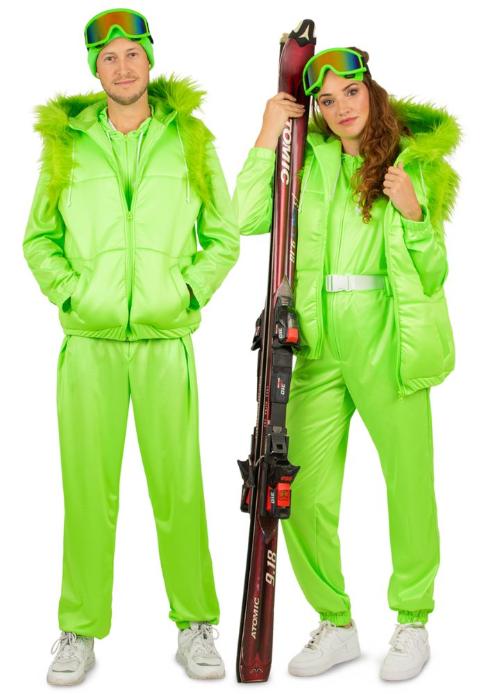 Carnavalsjas Bodywarmer Neon Groen voor Ski-Overall - Festivales