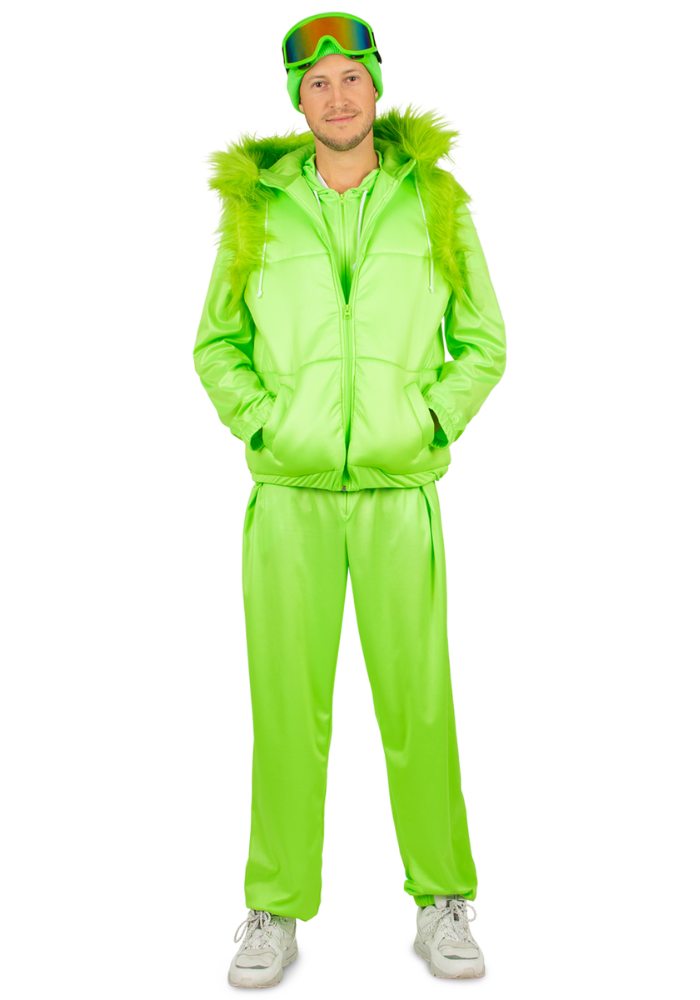 Carnavalsjas Bodywarmer Neon Groen voor Ski-Overall - Festivales