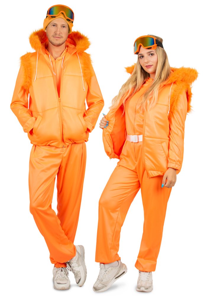Carnavalsjas Bodywarmer Neon Oranje voor Ski-Overall - Festivales