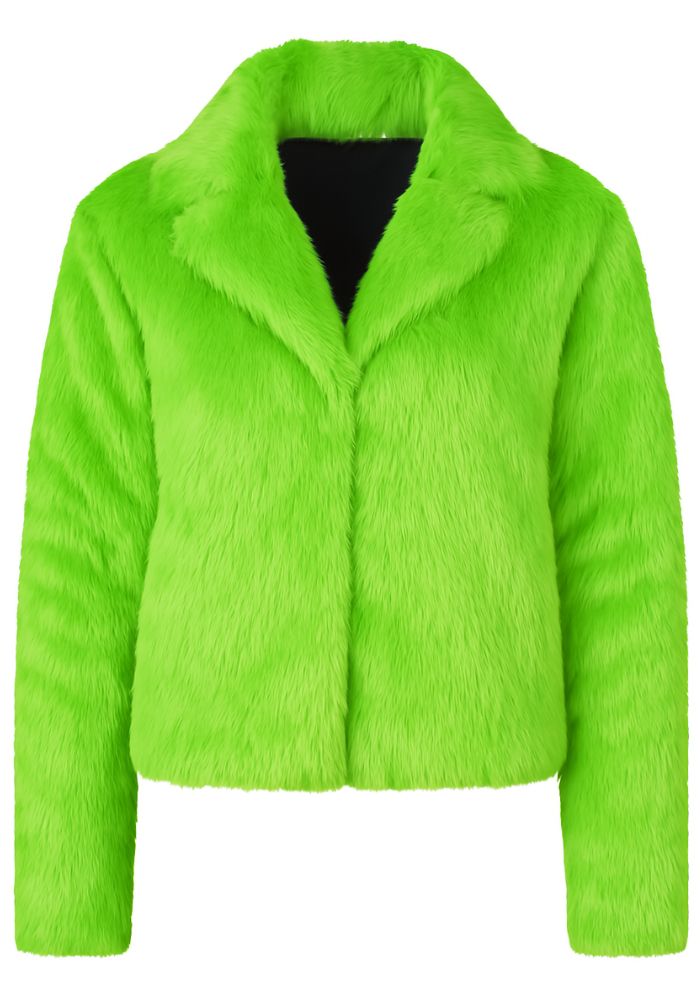 Bontjas Neon Groen Dames - Festivales