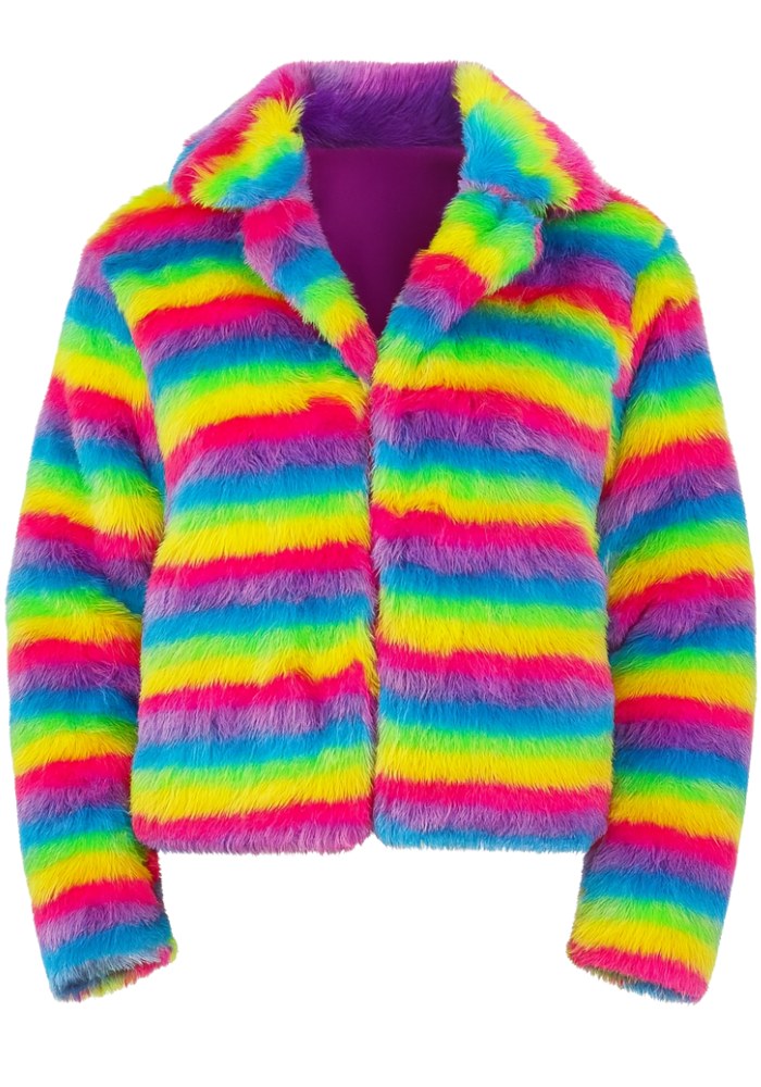 Bontjas Regenboog Streep Dames - Festivales