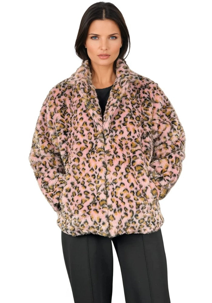 Bontjas Carnaval Dames Panter Roze - Festivales