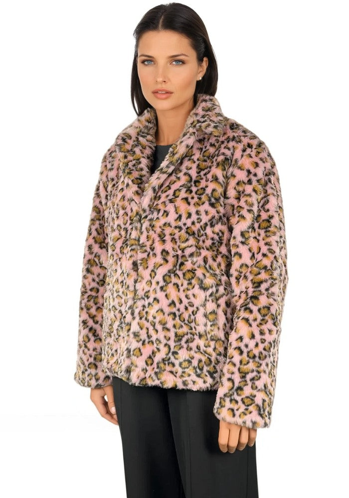 Bontjas Carnaval Dames Panter Roze - Festivales