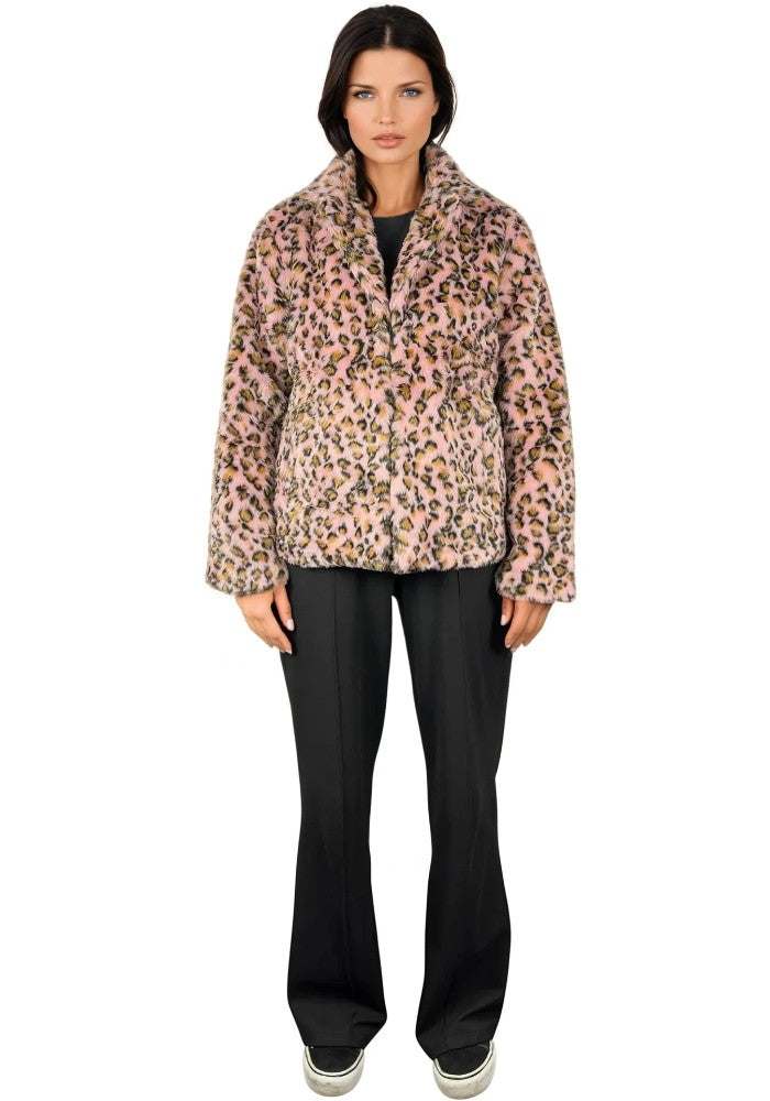 Bontjas Carnaval Dames Panter Roze - Festivales