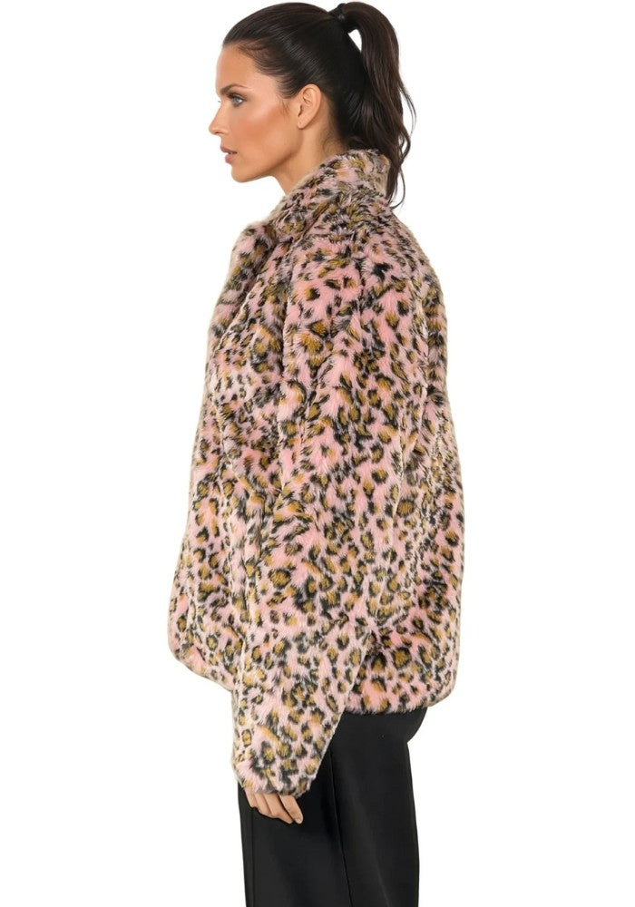 Bontjas Carnaval Dames Panter Roze - Festivales