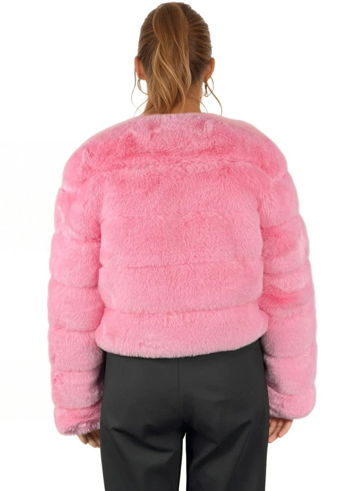 Bontjas Carnaval Dames Roze Fashion - Festivales