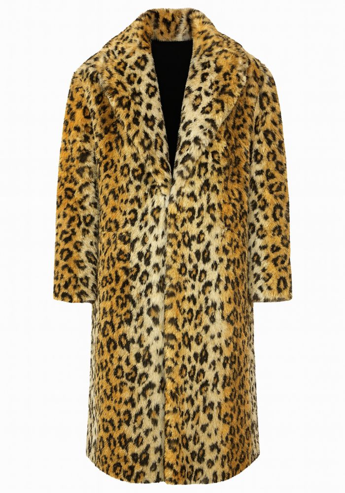 Bontjas Carnaval Heren Lang Panter Luxe - Festivales