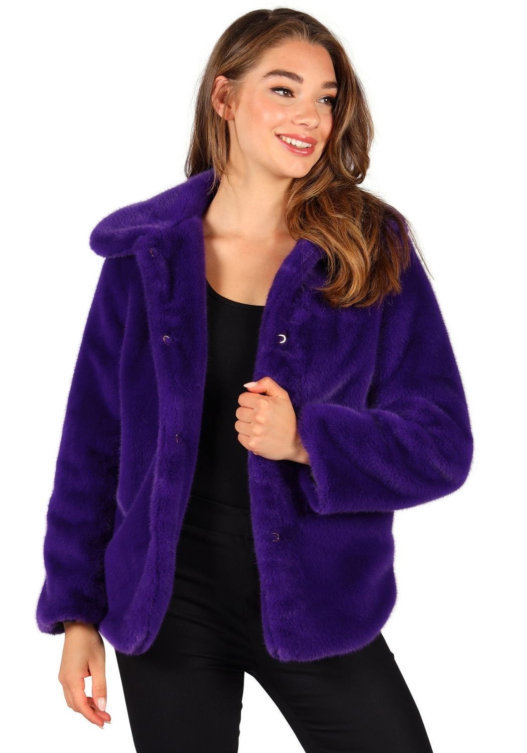 Bontjas Carnaval Dames Paars - Festivales