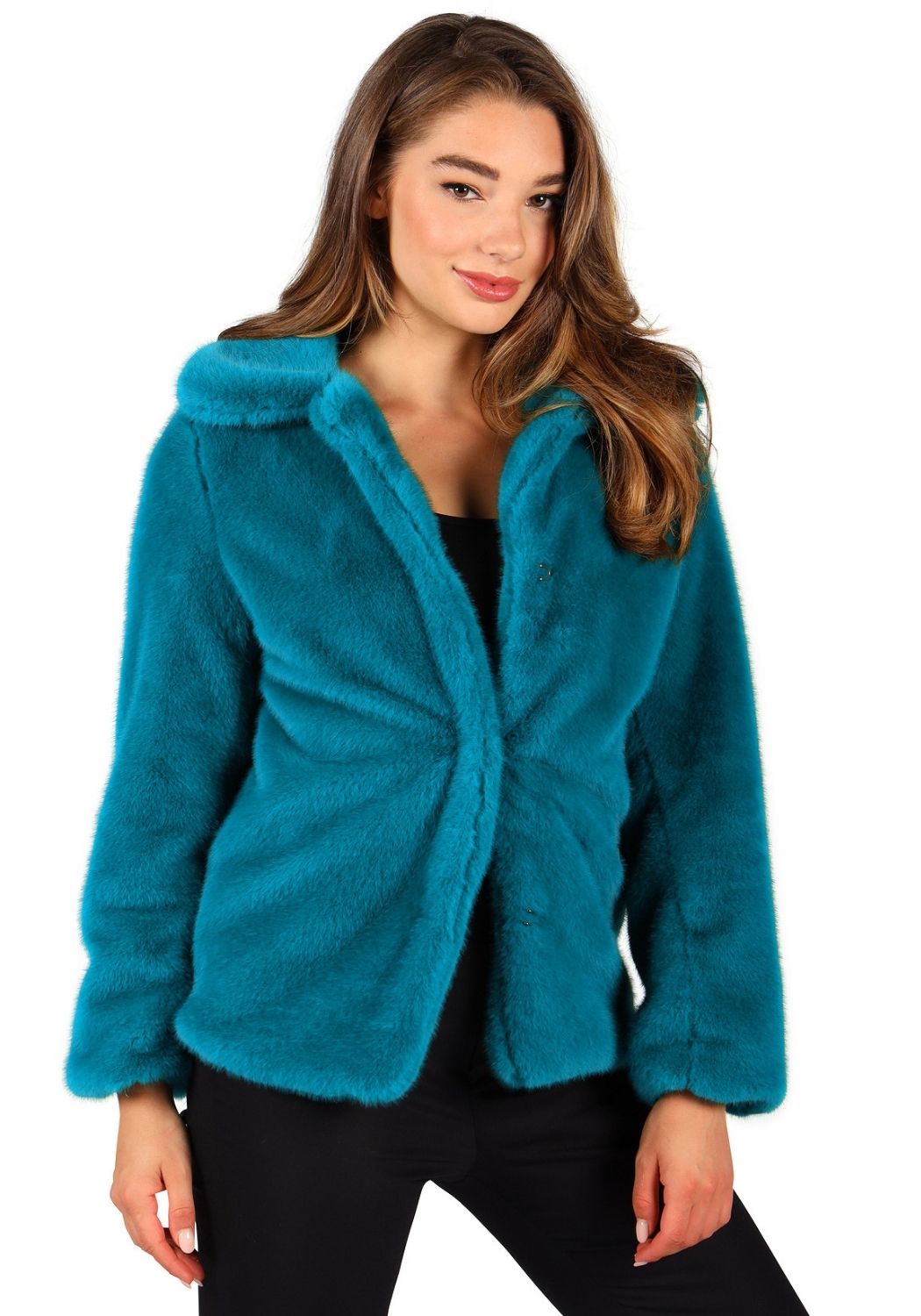 Bontjas Carnaval Dames Turquoise - Festivales