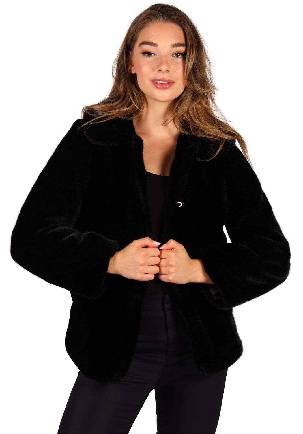 Bontjas Carnaval Dames Zwart - Festivales