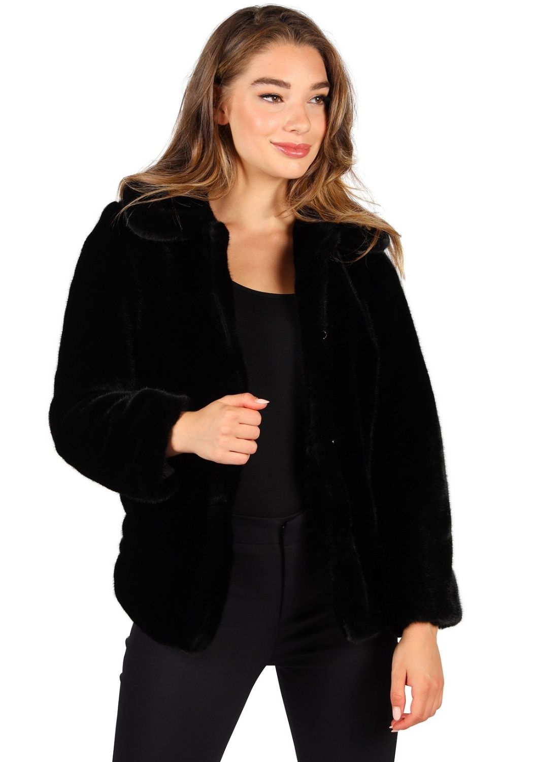 Bontjas Carnaval Dames Zwart - Festivales