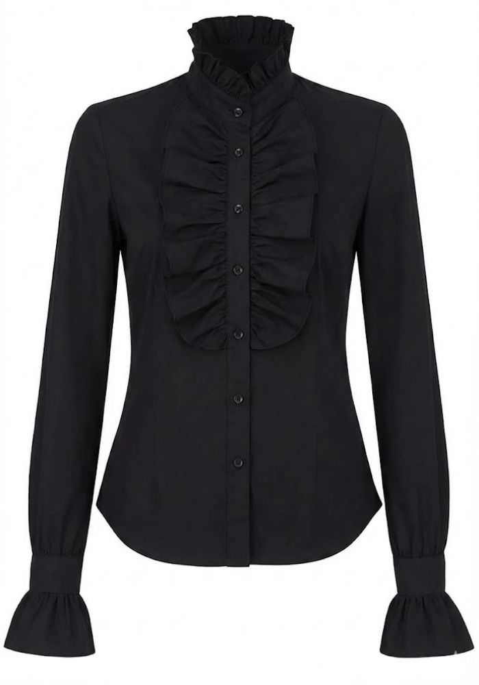 Damesblouse Zwart Voor Carnavalsjassen - Festivales