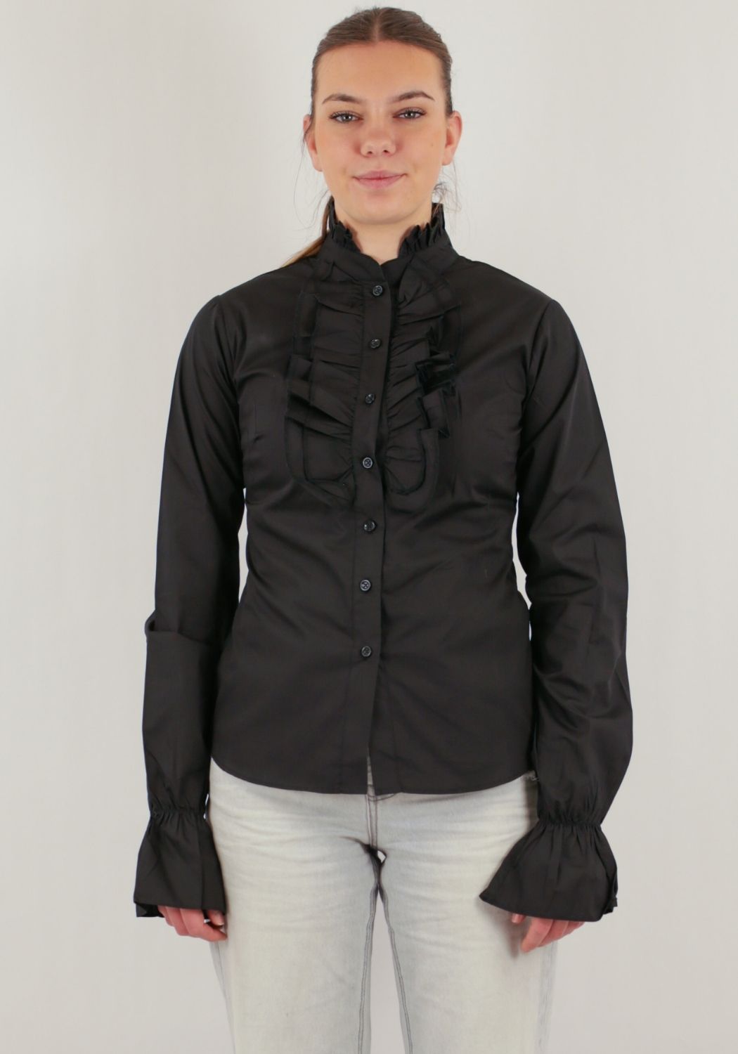 Damesblouse Zwart Voor Carnavalsjassen - Festivales