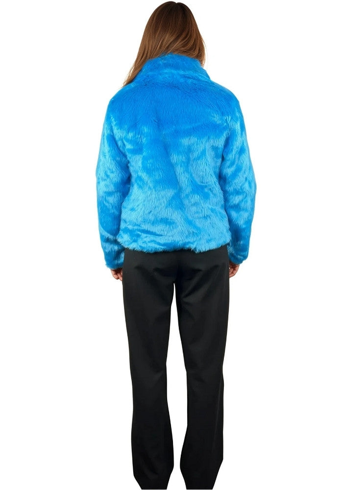 Bontjas Neon Blauw Dames - Festivales