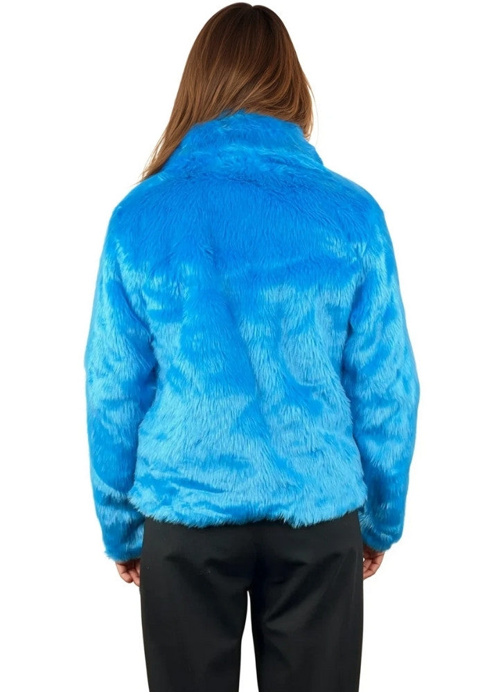 Bontjas Neon Blauw Dames - Festivales