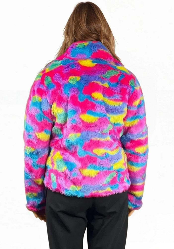 Bontjas Regenboog Camouflage Dames - Festivales