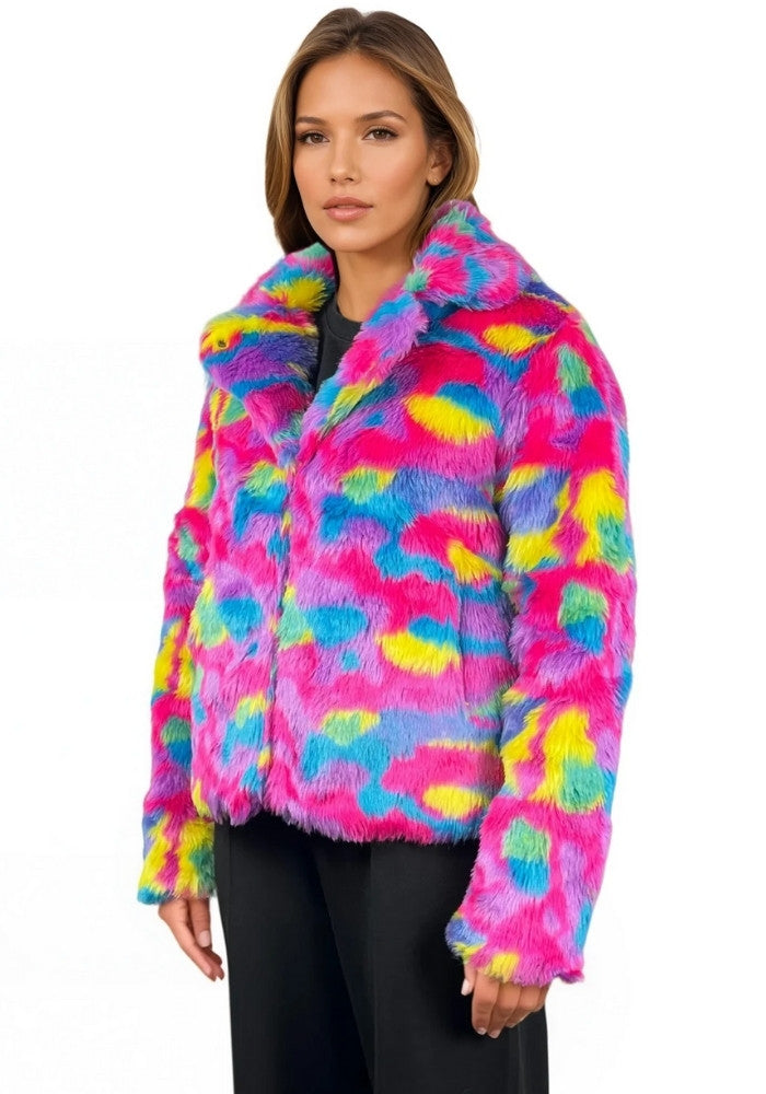 Bontjas Regenboog Camouflage Dames - Festivales