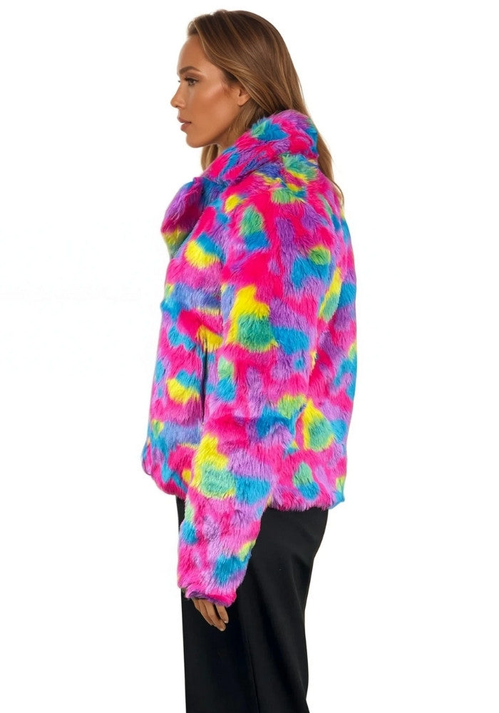 Bontjas Regenboog Camouflage Dames - Festivales