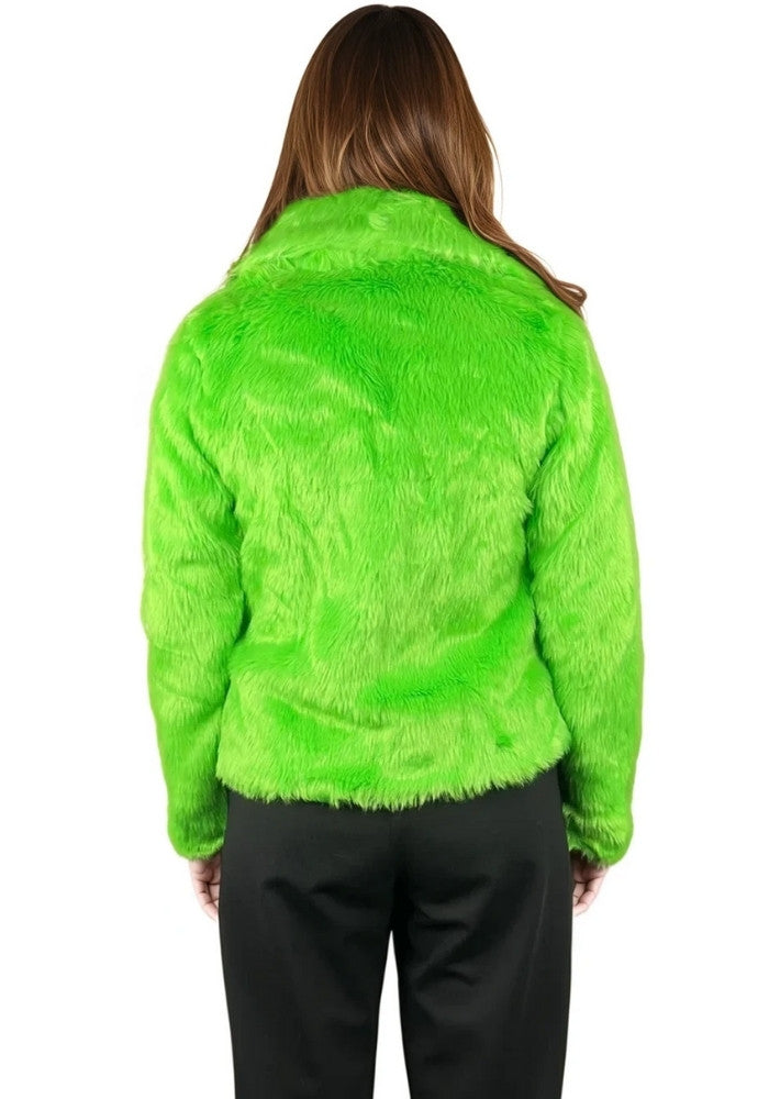 Bontjas Neon Groen Dames - Festivales