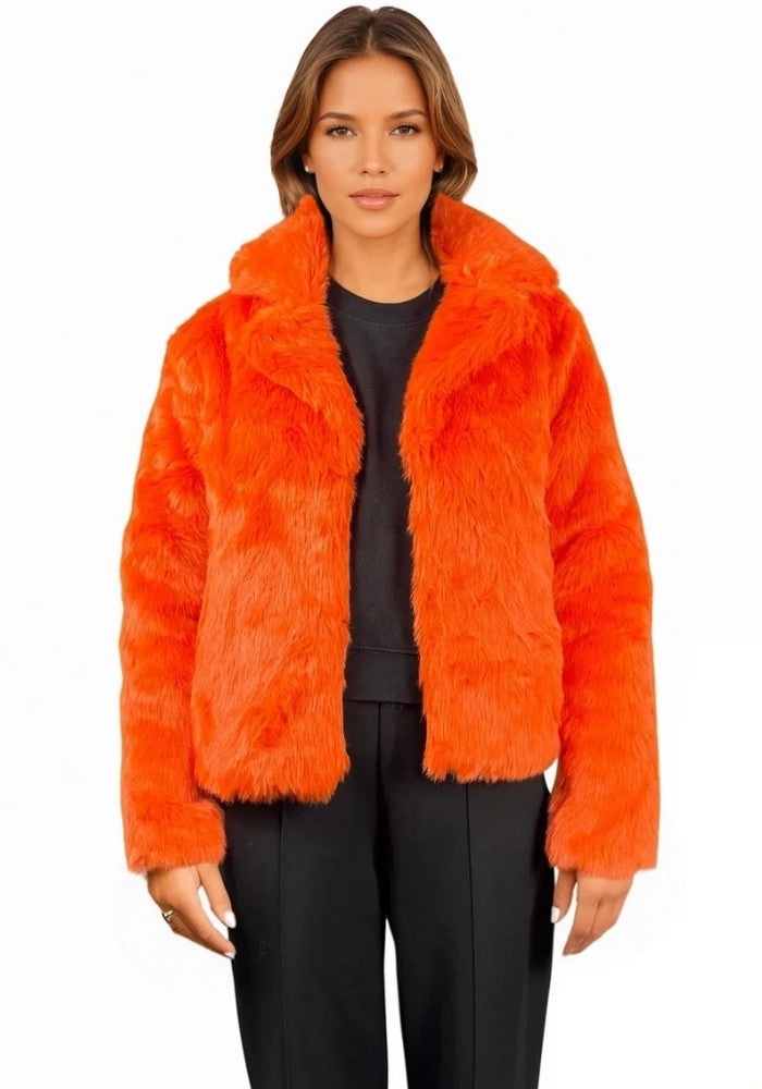 Bontjas Neon Oranje Dames - Festivales