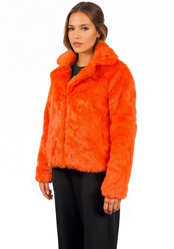 Bontjas Neon Oranje Dames - Festivales