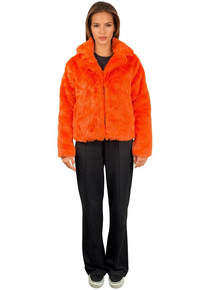 Bontjas Neon Oranje Dames - Festivales