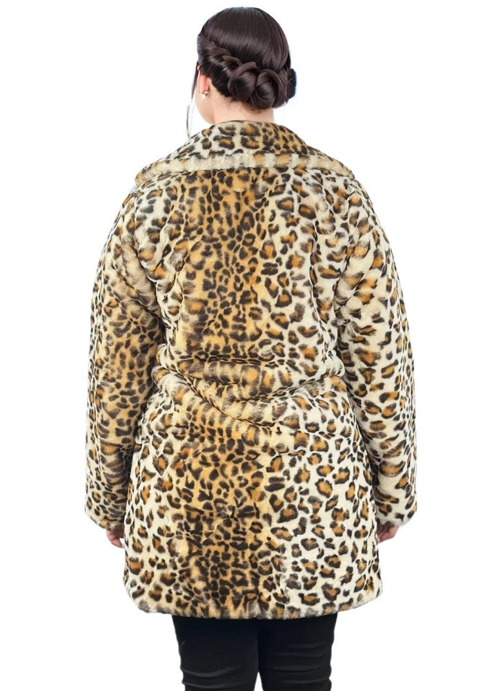 Carnavalsjas Panter Bontjas Lang Vrouwen - Festivales