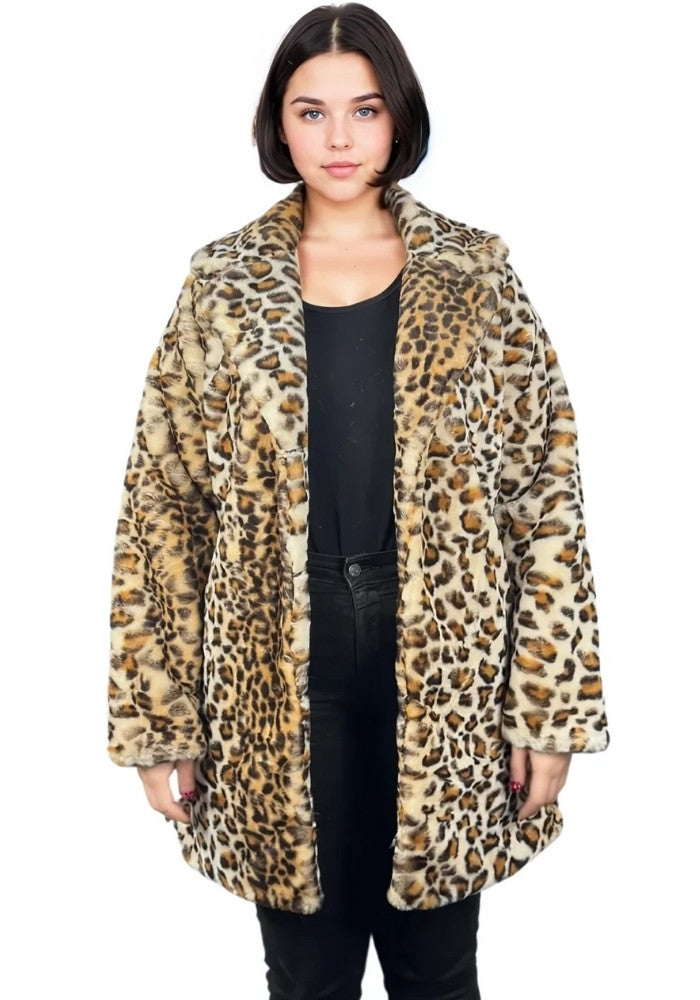 Carnavalsjas Panter Bontjas Lang Vrouwen - Festivales