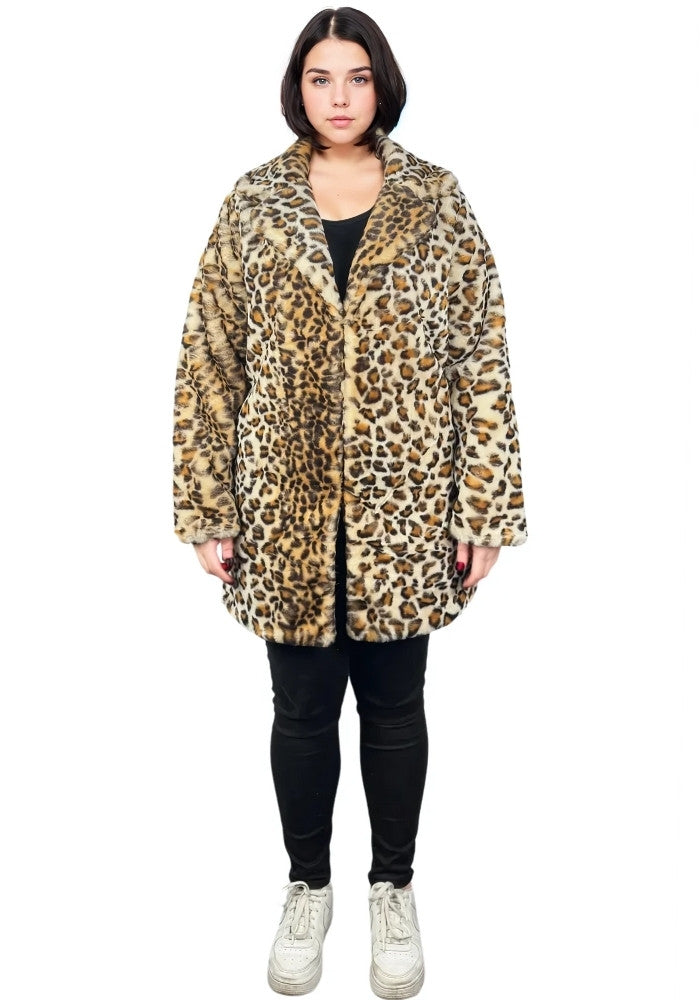 Carnavalsjas Panter Bontjas Lang Vrouwen - Festivales