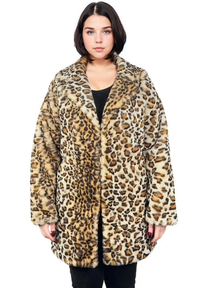 Carnavalsjas Panter Bontjas Lang Vrouwen - Festivales