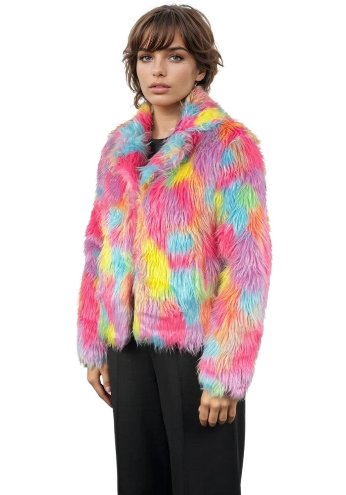 Bontjas Regenboog Pastel Dames - Festivales