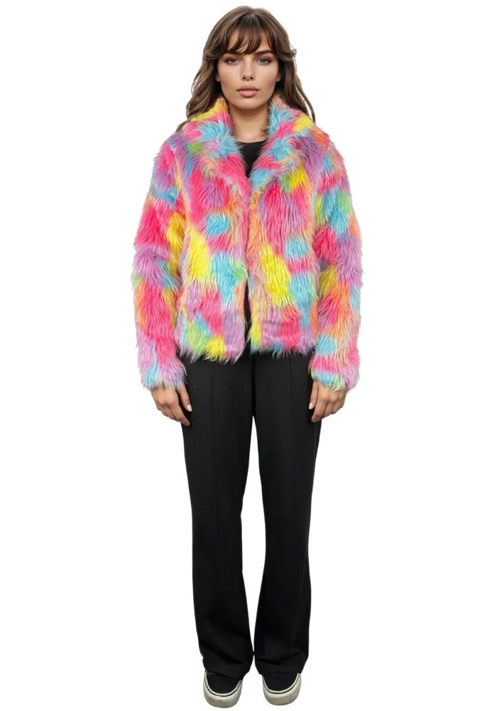 Bontjas Regenboog Pastel Dames - Festivales