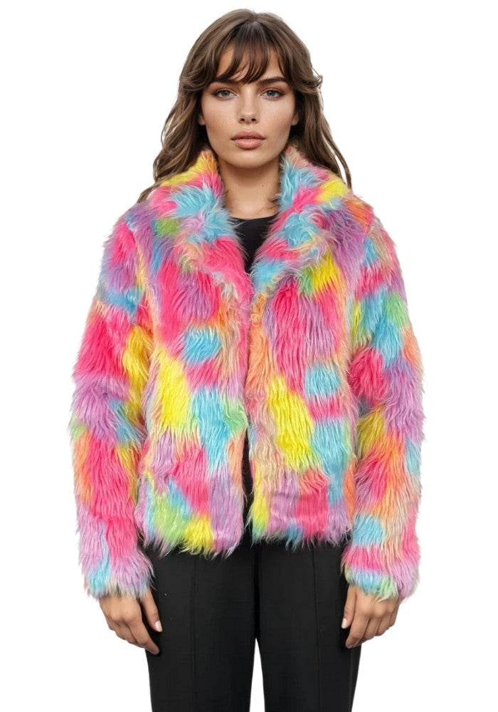 Bontjas Regenboog Pastel Dames - Festivales