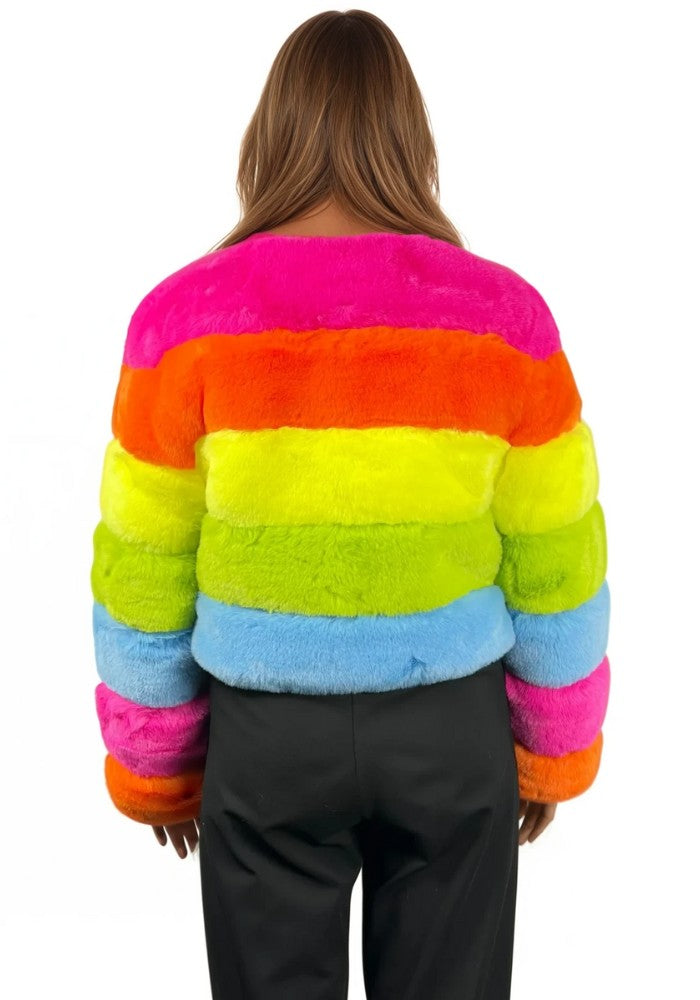 Bontjas Carnaval Dames Regenboog - Festivales