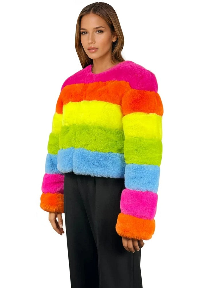 Bontjas Carnaval Dames Regenboog - Festivales