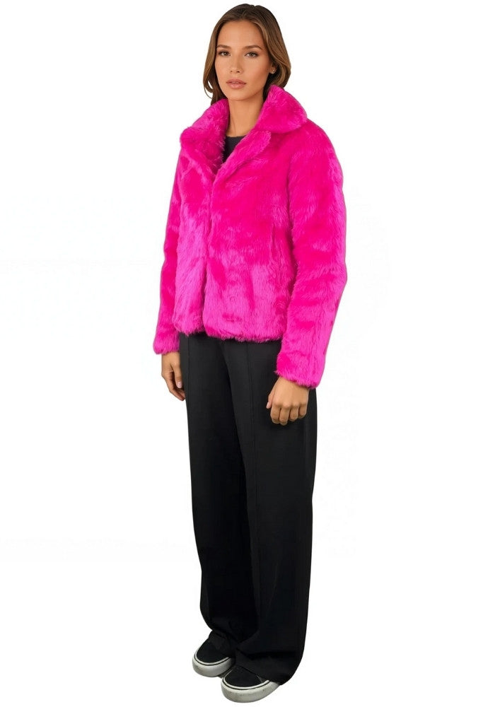 Bontjas Neon Roze Dames - Festivales