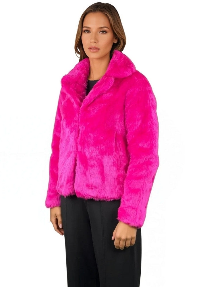 Bontjas Neon Roze Dames - Festivales