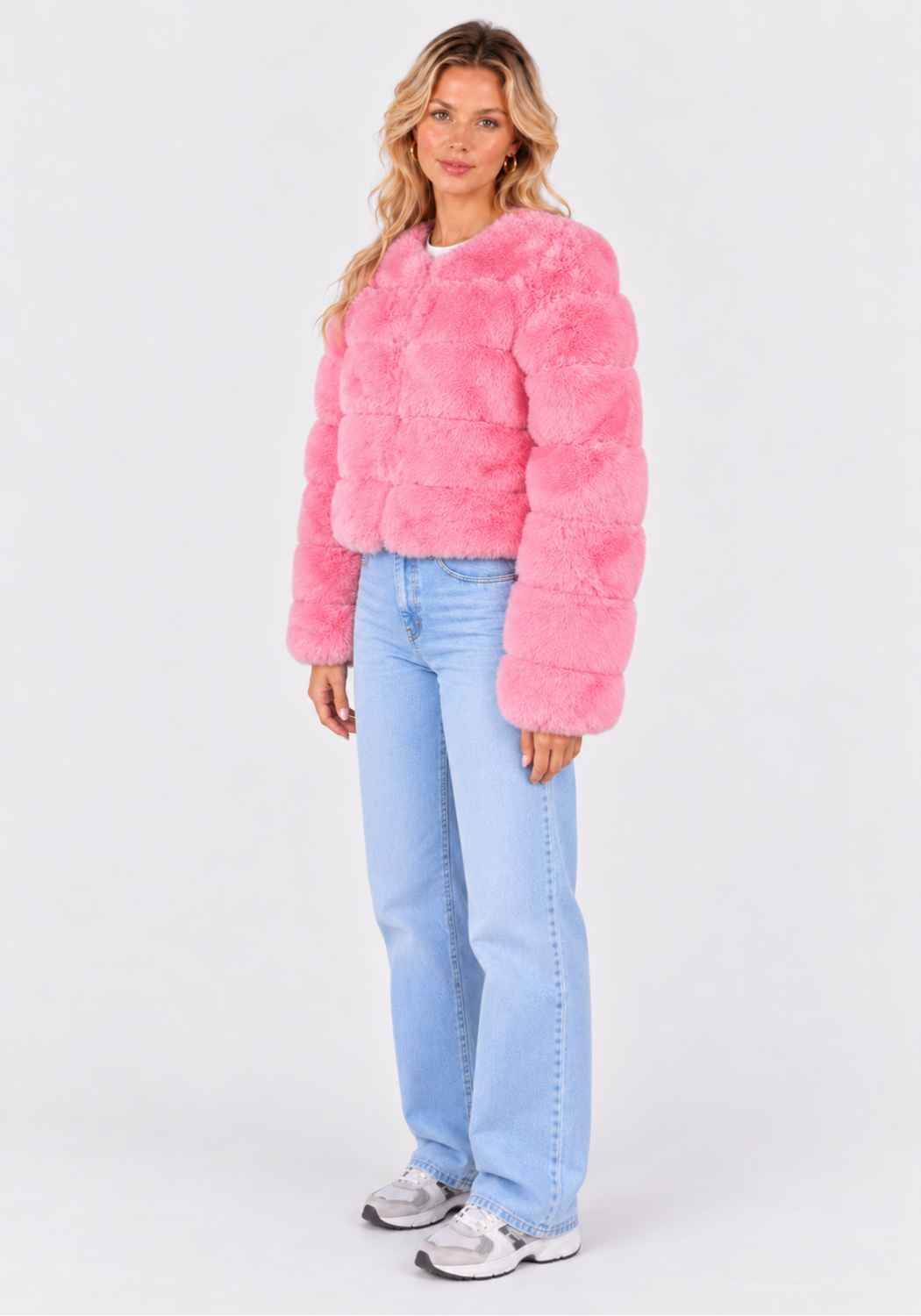 Bontjas Carnaval Dames Roze Fashion - Festivales
