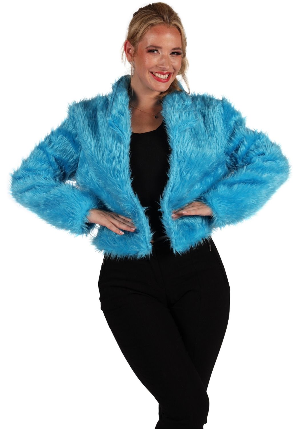 Bontjas Carnaval Dames Uni Turquoise - Festivales