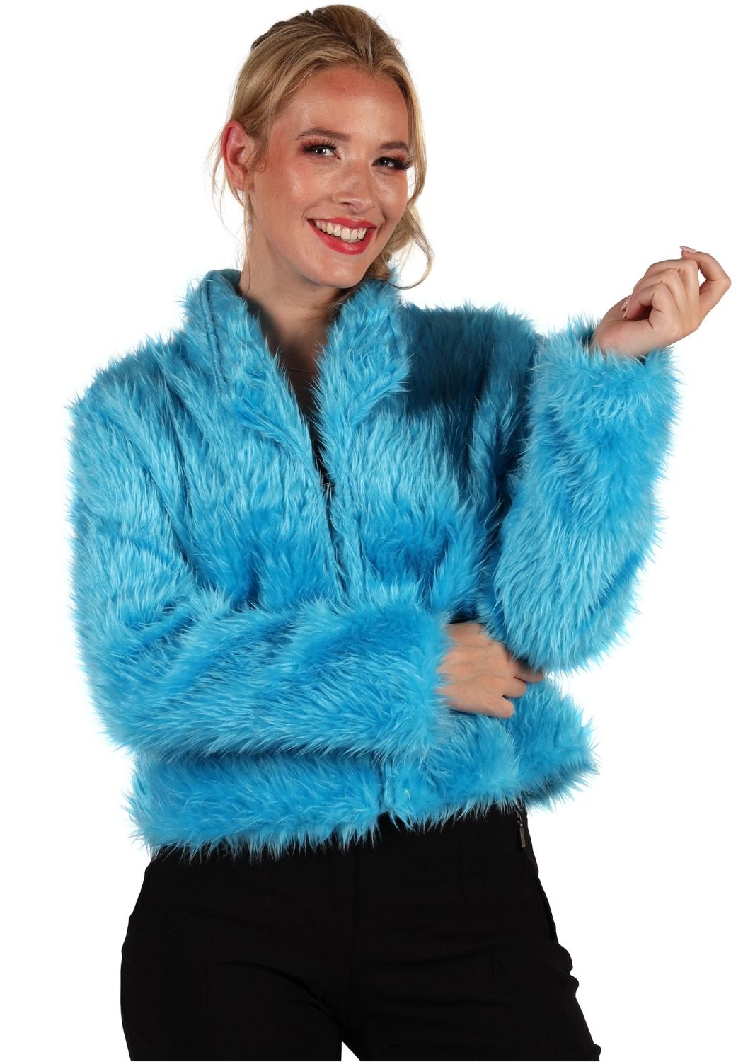 Bontjas Carnaval Dames Uni Turquoise - Festivales